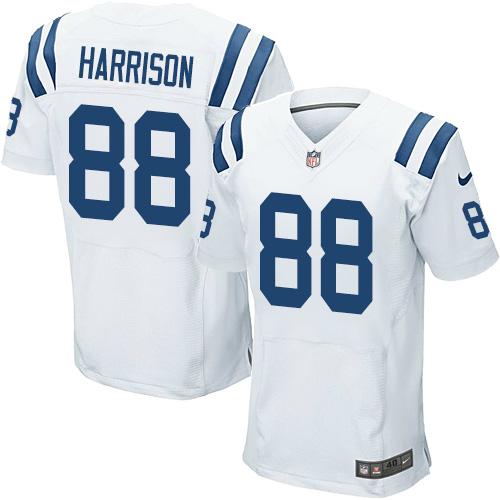 Nike Colts #88 Marvin Harrison White Men's Stitched NFL Elite Jersey - Click Image to Close